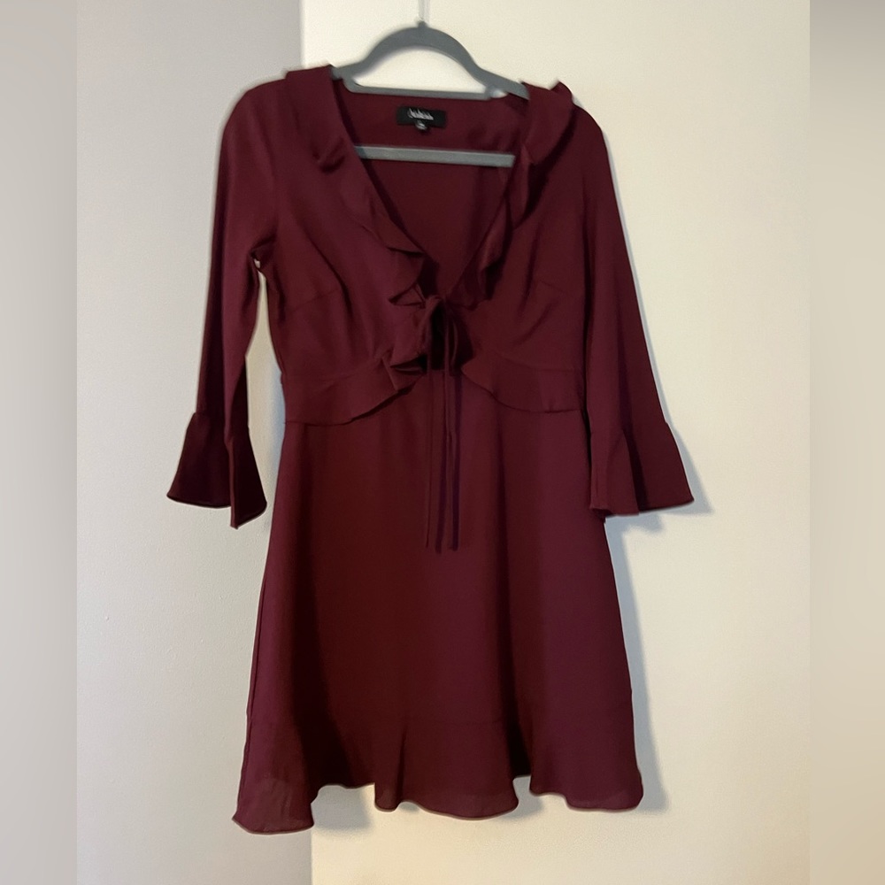 Aakaa Burgundy Dress